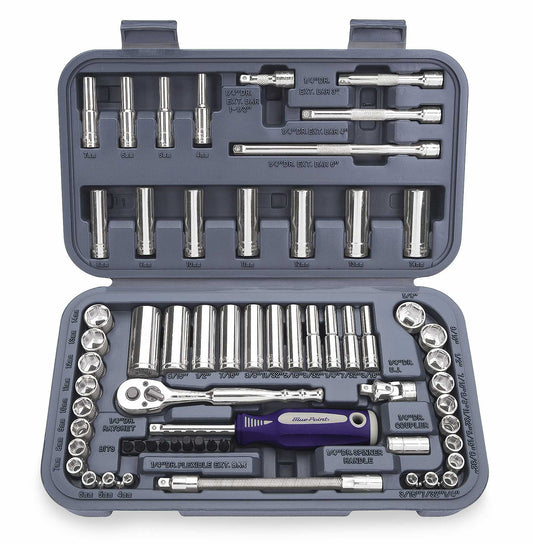 Ensemble d'outils de service standard et métrique 1/4" 62 pièces