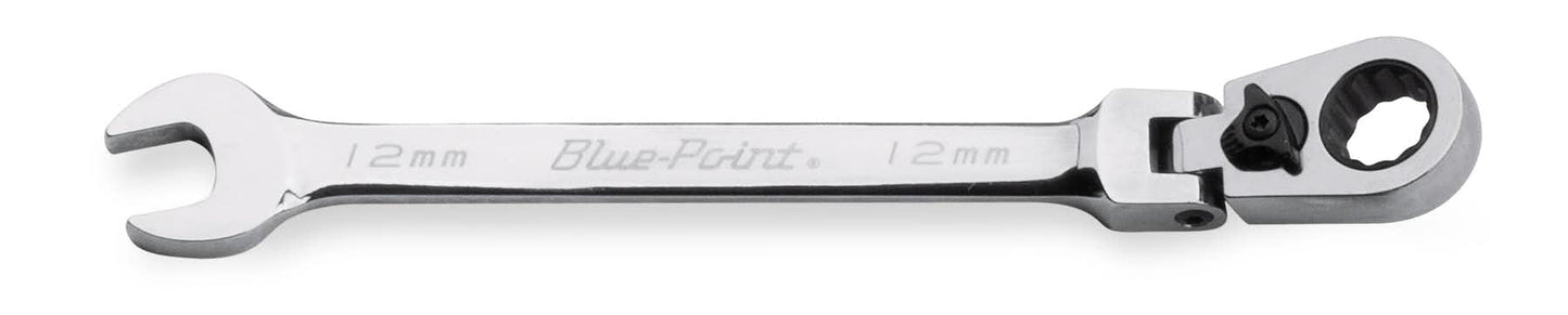 12 mm 12-Point Metric 15° Offset Flex-Head Ratcheting Box/ Open-End Wrench