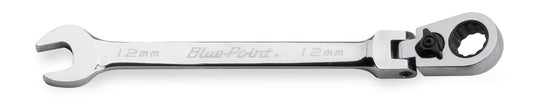 12 mm 12-Point Metric 15° Offset Flex-Head Ratcheting Box/ Open-End Wrench