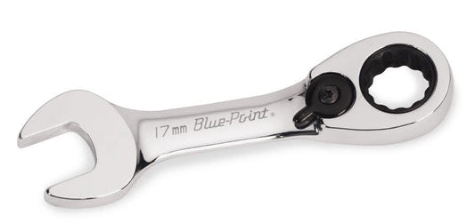 17 mm 12-Point Metric 15° Offset Short Ratcheting Combination Wrench