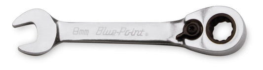 8 mm 12-Point Metric 15° Offset Short Ratcheting Combination Wrench