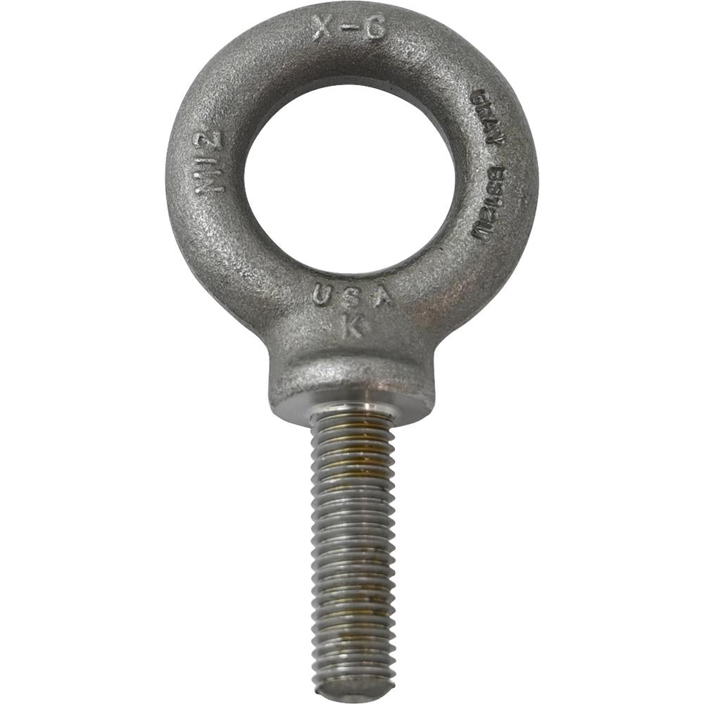 M12 x 1.75 Shoulder Pattern Eye Bolt with 38mm Shank