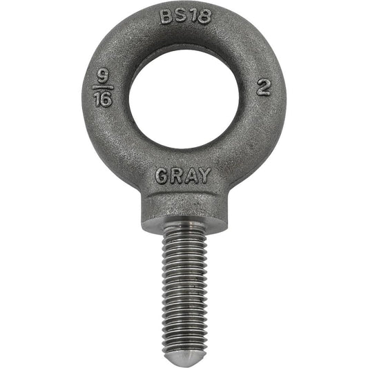 9/16"-12 Shoulder Pattern Eye Bolt with 1-5/8 Inch Shank