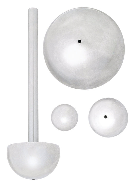 Pointes à bille (1,5", 1", 3/4", 1/2") avec support pour crémaillères à poutres en acier