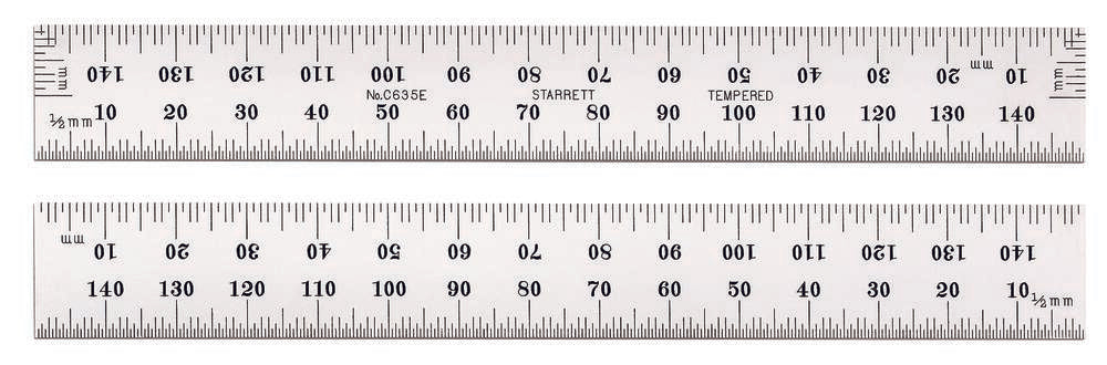 Spring-Tempered Steel Rule 150mm