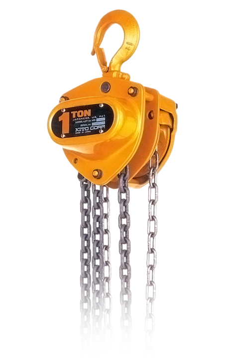 M3CB Heavy Duty Hand Chain Hoist, 10T Cap, 5ft Lift