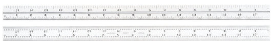 Lame pour équerres combinées et rapporteurs d'angle en pouces 18" Chrome satiné