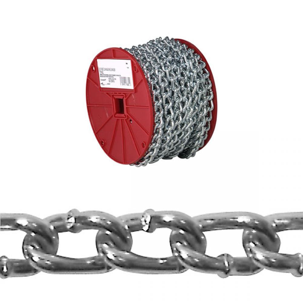 #4 Twist Link Machine Chain, Zinc Plated, 100' Reel