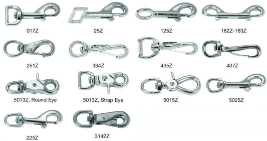Mousqueton à oeil rond pivotant de 3/4 po, nickelé - #225Z