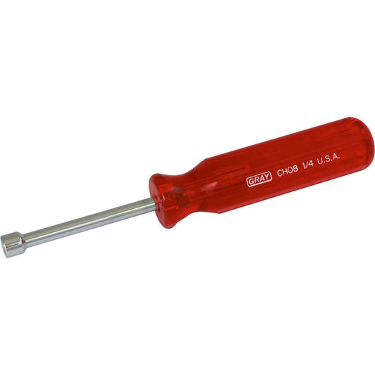 Nut Driver - 1/4" Hex x 6-5/8", Red