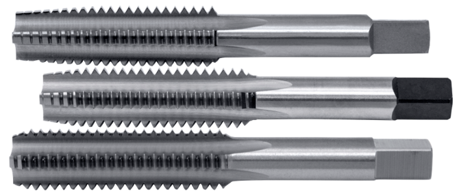 Cle-Line, Taper, Plug and Bottoming Chamfer Hand Tap Set, Bright, HSS, M7X1 D5 4FL