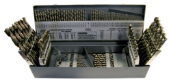 Cle-Line, jeu de forets 115 pièces, HSS-CO, 1802 115PC SET-FRACT LTR WIRE