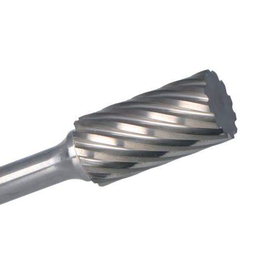 Cle-Line, Cylindrical Bur Without End Cut, Carbide, 1845 5/16"X1/4" SA-2 STEEL SHK DBL CUT