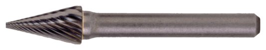 Fraise conique pointue Cle-SM, brillante, carbure, 1850 3/8"X1/4" SM-4