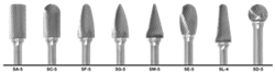 Cle-Line, Carbide Bur Set, Carbide, 1855 1/2 SA-5, SC-5, SF-5