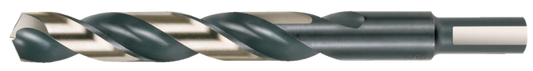 Cle-Line, 135° Heavy-Duty Mechanics Length Drill Bit, Black & Gold, HSS, 1876 1/2, 3/8RS