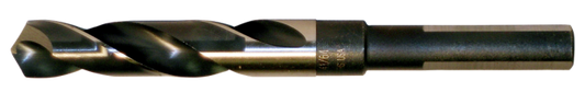 Cle-Line, foret Silver &amp; Deming 118° avec tige réduite 1/2", noir et or, HSS, 1877 7/8