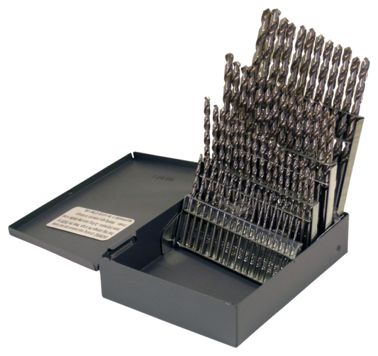 Cle-Line, 60-Piece Drill Bit Set, Bright, HSS, 1898 #1-#60