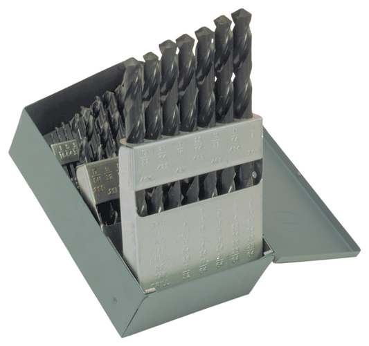 Cle-Line, 29-Piece Drill Bit Set, Steam Oxide, HSS, 1899, 1/16-1/2X64TH
