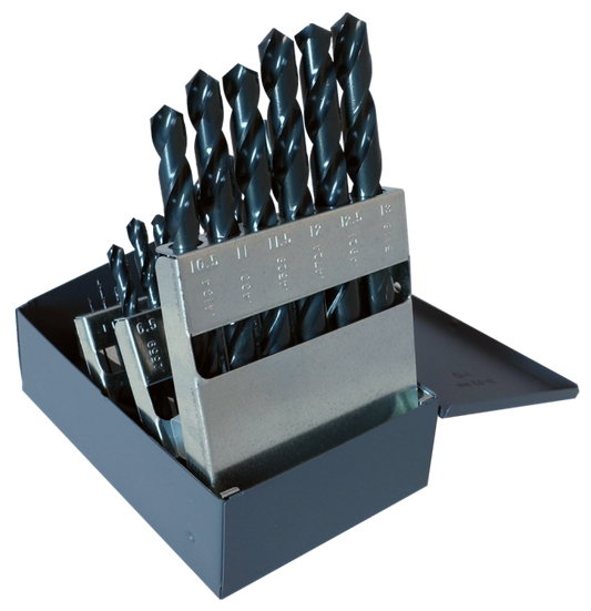 Cle-Line, 25-Piece Drill Bit Set, Steam Oxide, HSS, 1899 1MM-13MM X 0.5MM