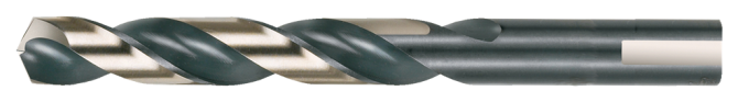 Foret Cle-Force, longueur de foret 135° robuste avec 3 méplats, noir et or, HSS, 23/64 1607