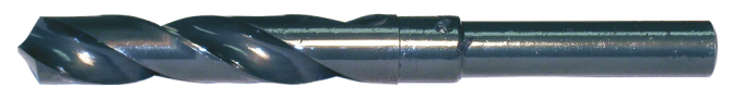 Cle-Force, foret Silver &amp; Deming 118° avec tige réduite de 1/2 po, noir, oxyde de vapeur, HSS, 7/8 1680 1/2 po