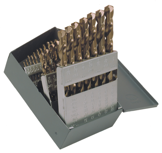 Chicago-Latrobe, jeu de forets au cobalt 29 pièces, paille, HSS-CO 8 %, 550 1/16"-1/2"