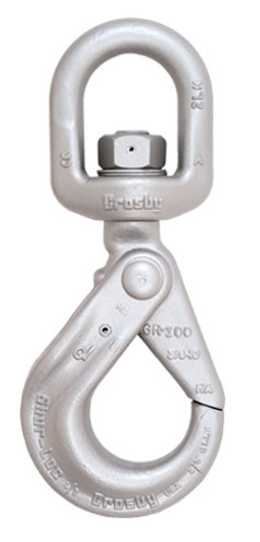 Crosby® S-1326 SHUR-LOC® Swivel Hooks, Forged Alloy Steel, 5/8"