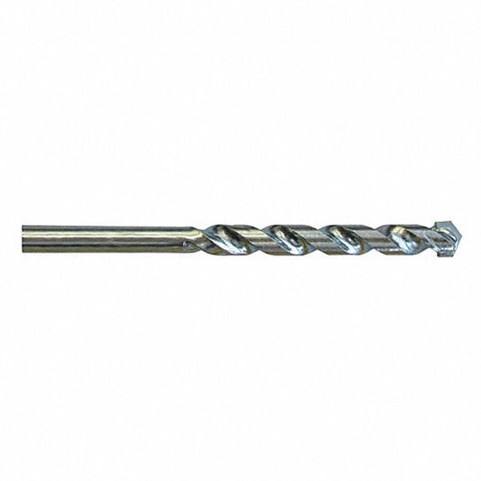 Drill Bit, Zinc Coated, Carbide Tipped, 3/16", 3-5/32" L, Fractional Inch
