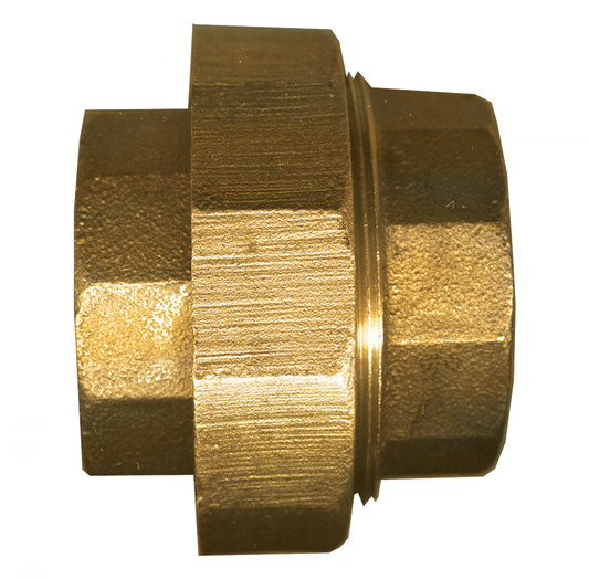 Union Coupling, Brass, 1/8 FPT