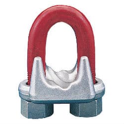 Crosby® G-450 “Red-U-Bolt” Wire Rope Clips, Galvanized Steel, 7/16" Rope Size