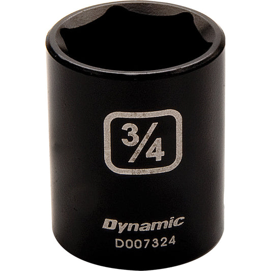 Impact Socket - 3/8" Drive, 3/4" Hex, 6-Point - Precision