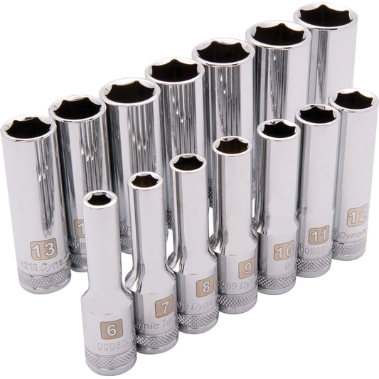 Socket Set - 3/8" Drive 14 Pieces 6-Point Deep Metric