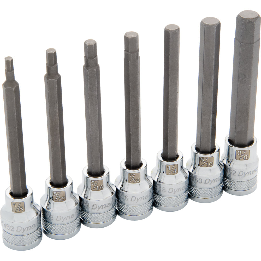 Socket Set - 3/8" Drive 7 Pieces SAE Long Hex