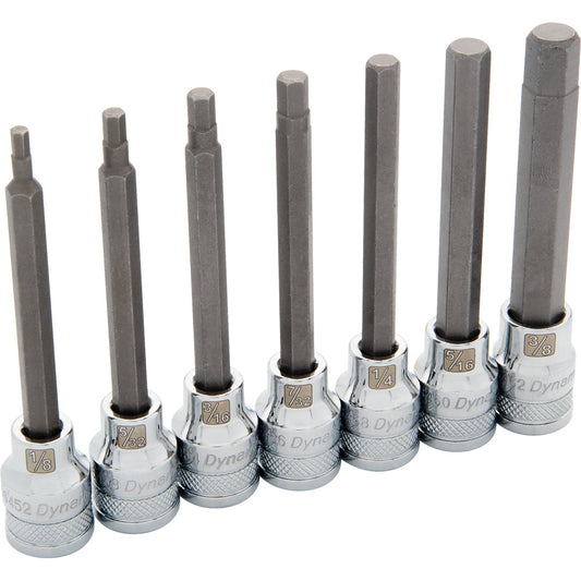 Socket Set - 3/8" Drive 7 Pieces SAE Long Hex