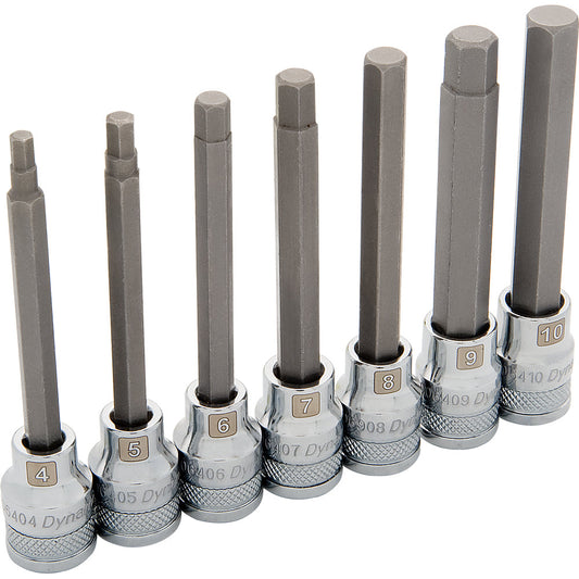 3/8" Drive - 7 Piece Metric Long Hex Socket Set