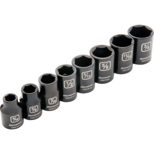 Socket Set - 3/8" Drive 8 Pieces 6-Point SAE Standard Impact