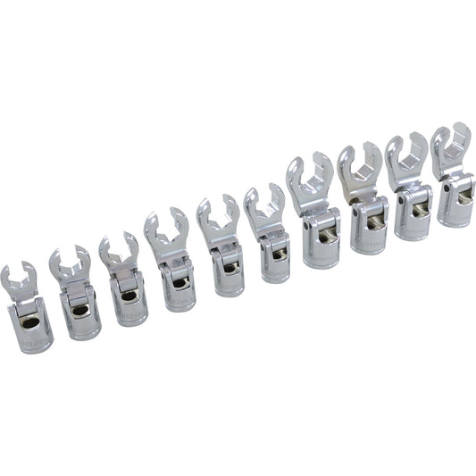 Socket Set - 10 Pieces 3/8" Drive Metric Flare Nut