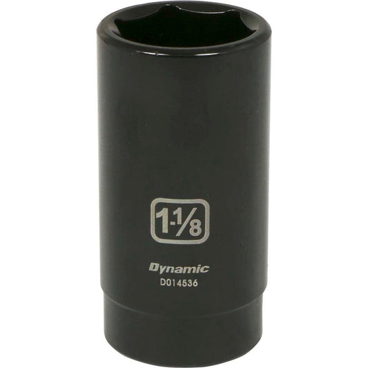 Douille à choc profonde - entraînement 1/2", hexagone 1-1/8", 6 pans