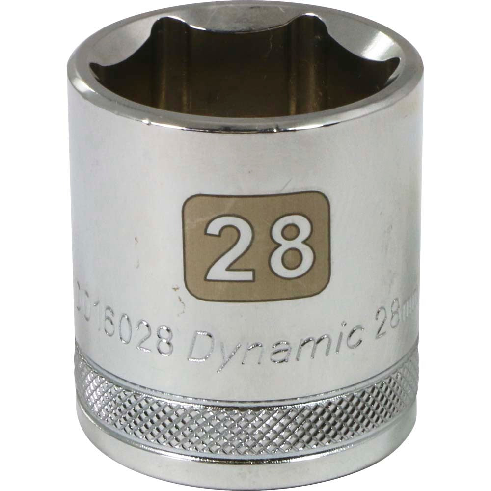 Douille - 1/2", 6 pans, 28 mm, chromée