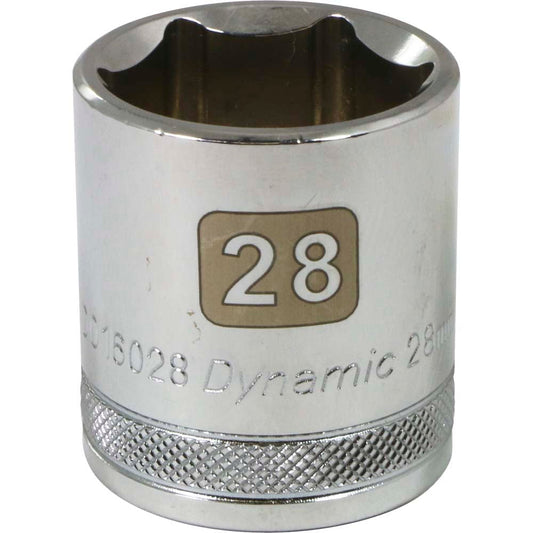 Douille - 1/2", 6 pans, 28 mm, chromée