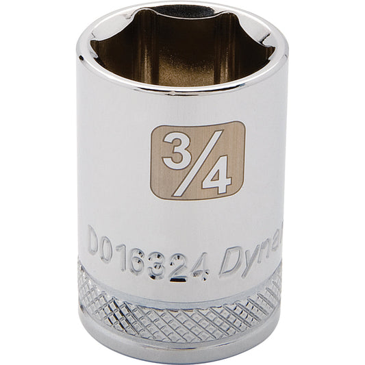 Socket - 1/2" Drive 6-Point 3/4" Chrome