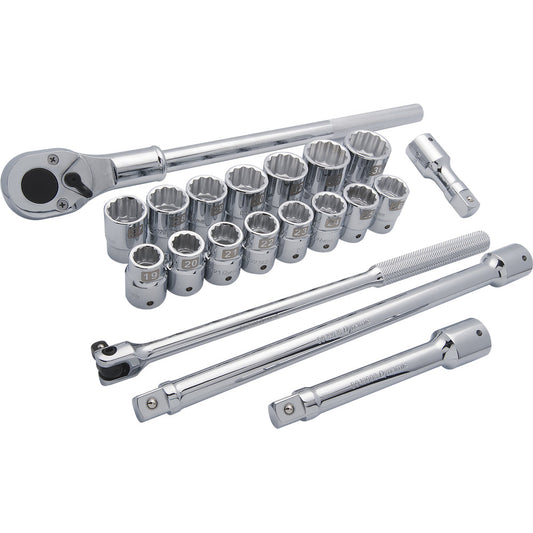 Socket Set - 3/4" Drive 20 Pieces 12-Point Standard Metric