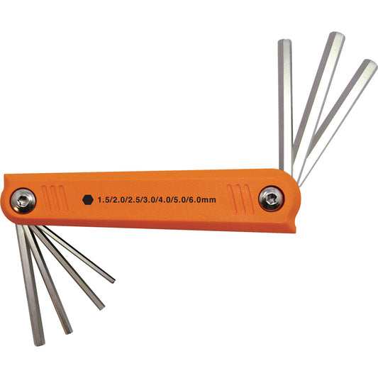 Metric Folding Hex Key Set - 7 Pieces