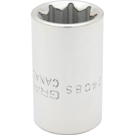 Socket - Double Square, 1/2" Drive, 1/2" Hex, 8-Point