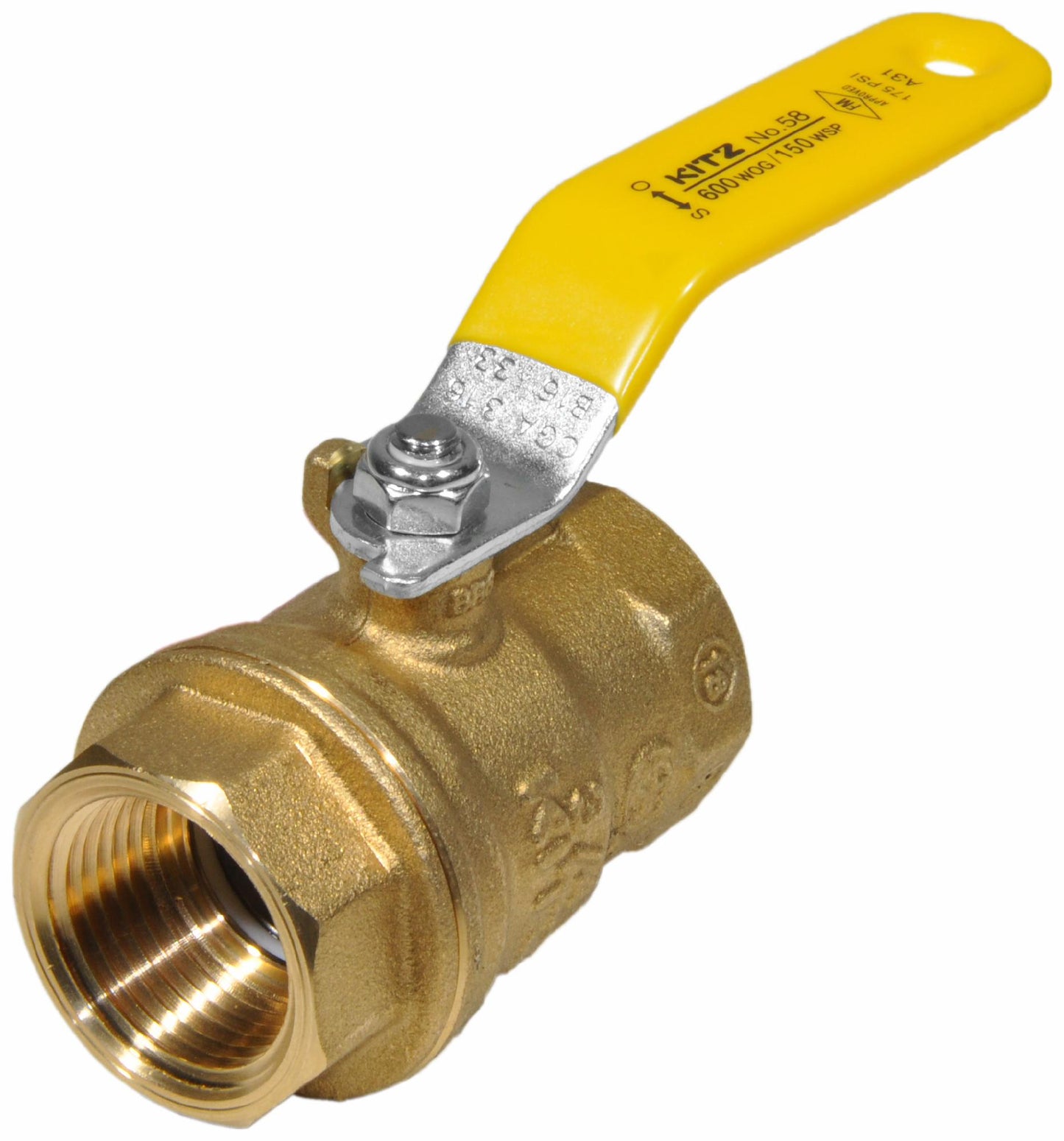 1" FIP Kitz Ball Valve with Lever 600WOG 58, Female