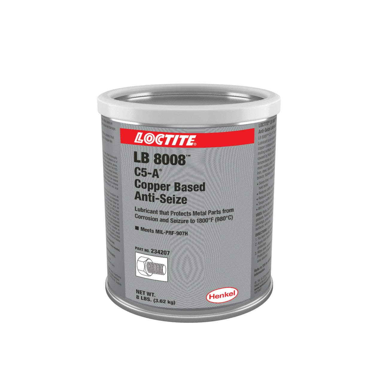 LOCTITE® LB 8008 C5-A, Copper Based Anti-Zeize Lubricant, 3.63 kg Can