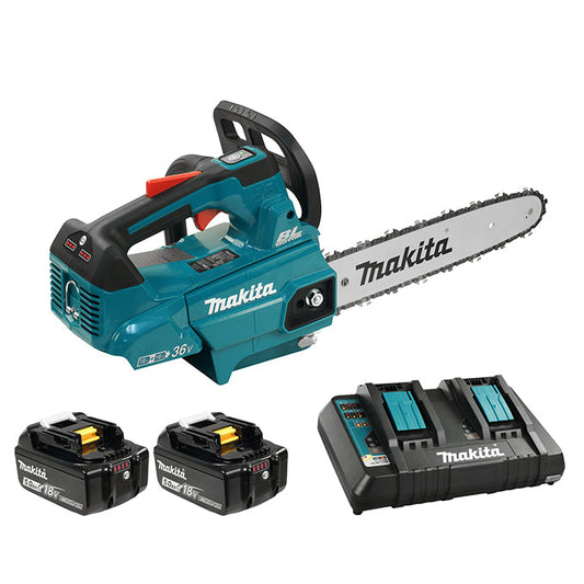 DUC306PT2 36V (18Vx2) LXT Brushless Cordless 12" Top Handle Chainsaw with XPT (5.0Ah x2 Kit)