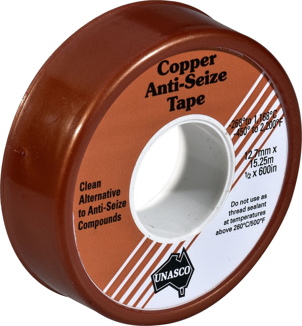 Copper Anti-Seize Tape, 1/2 In X 600 In