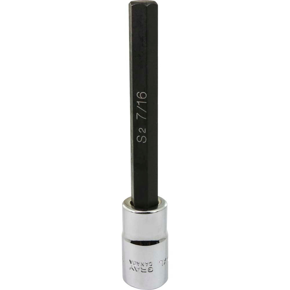 Socket - Hex Head, 7/16" x 1/2" Drive, Long